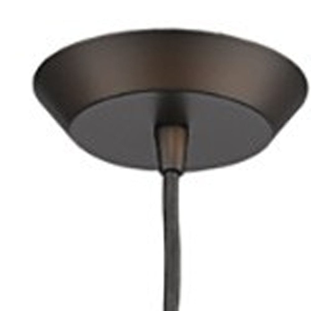 Narrow Bronze Hanging Light with Glass Studs - Homeroots