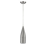 Narrow Silver Hanging Light with Glass Studs - Homeroots