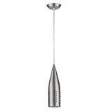 Narrow Silver Hanging Light with Glass Studs - Homeroots