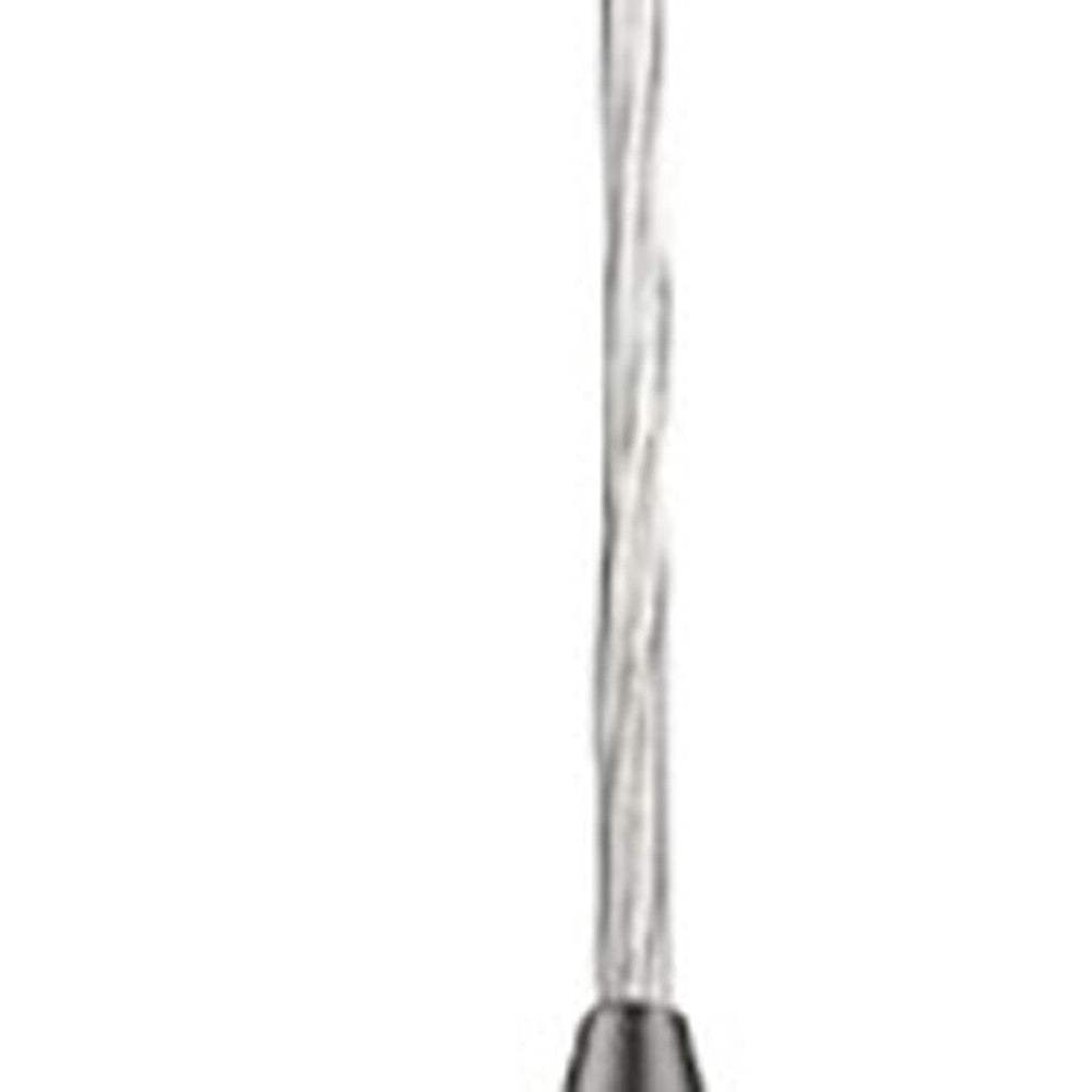 Narrow Silver Hanging Light with Glass Studs - Homeroots - Flyclothing LLC