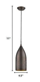 Bronze Hanging Light with Glass Studs - Homeroots - Flyclothing LLC