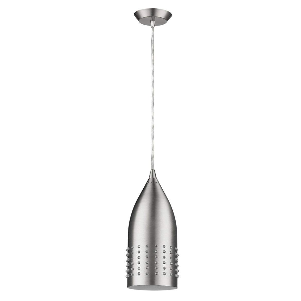 Silver Hanging Light with Glass Studs - Homeroots - Flyclothing LLC