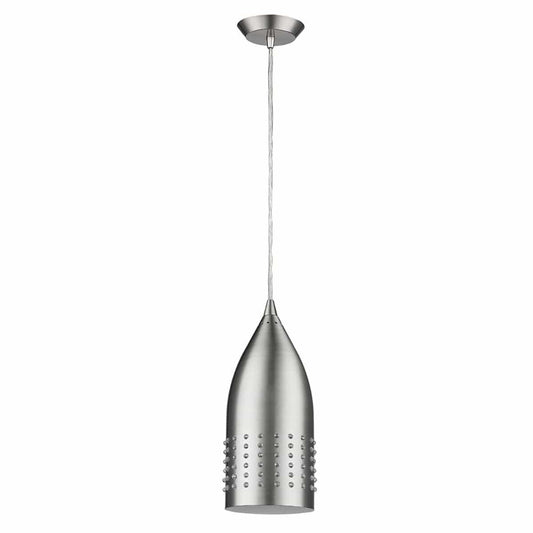 Silver Hanging Light with Glass Studs - Homeroots