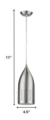 Silver Hanging Light with Glass Studs - Homeroots