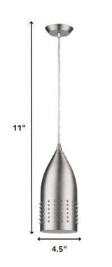 Silver Hanging Light with Glass Studs - Homeroots - Flyclothing LLC