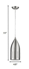 Silver Hanging Light with Glass Studs - Homeroots