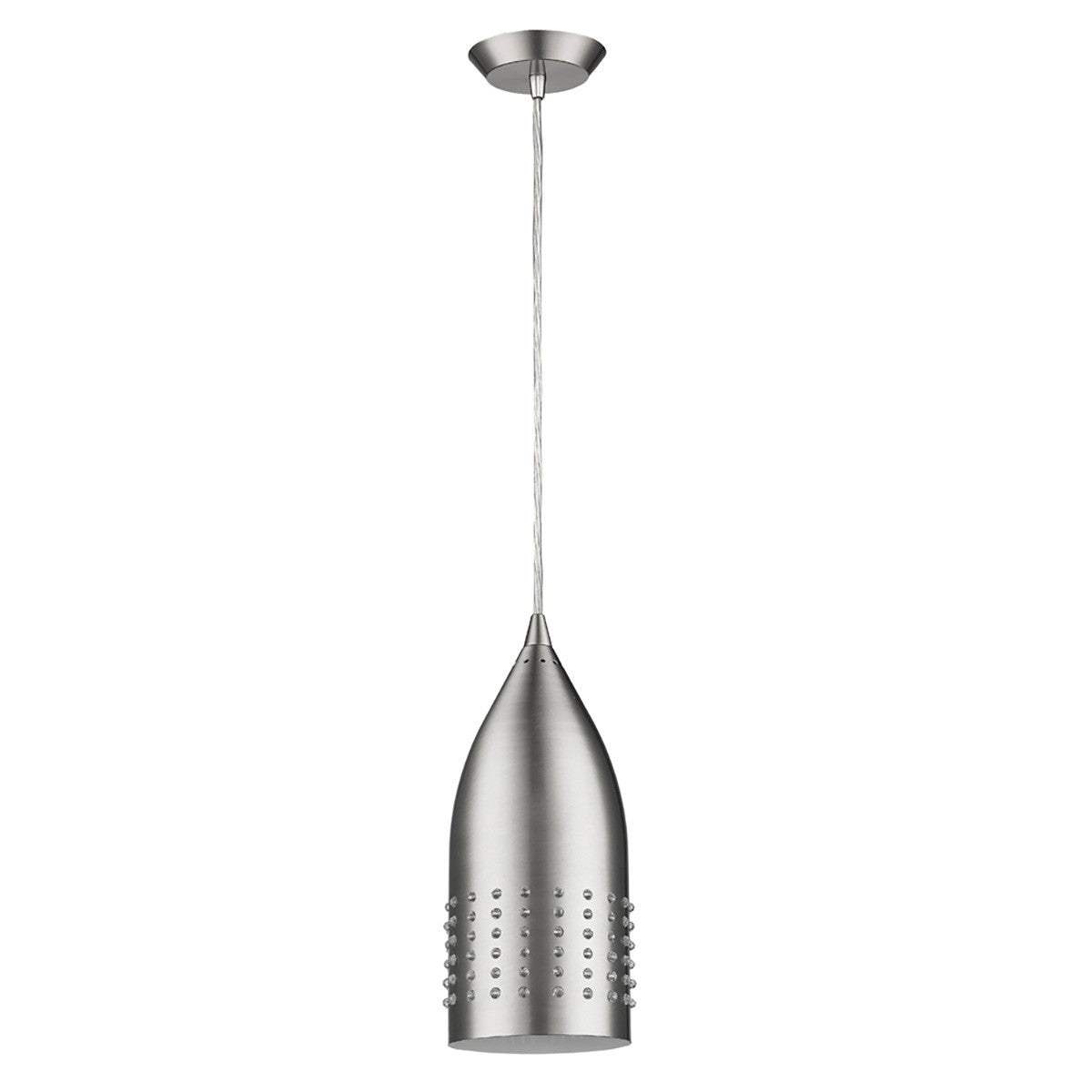 Silver Hanging Light with Glass Studs - Homeroots - Flyclothing LLC