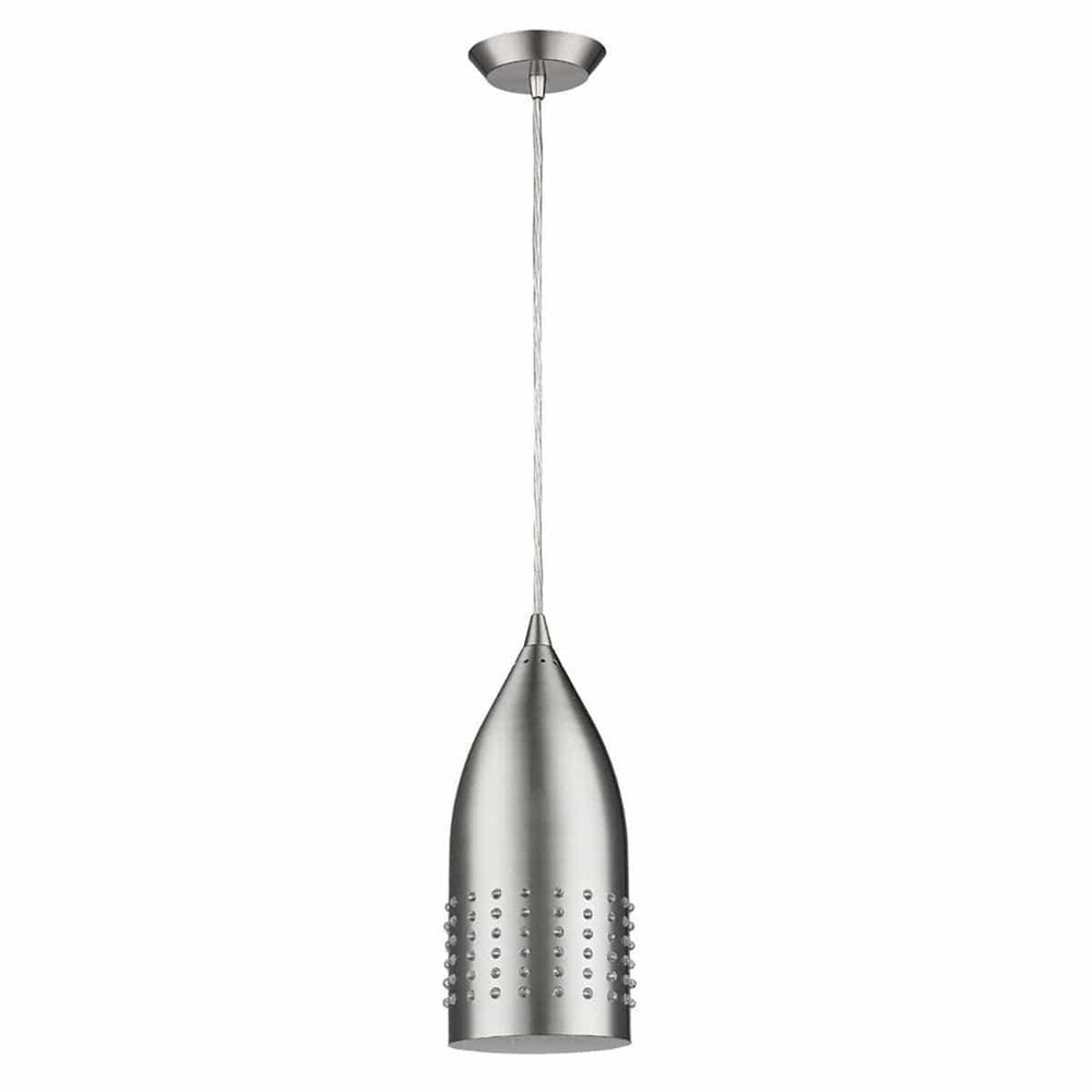 Silver Hanging Light with Glass Studs - Homeroots - Flyclothing LLC
