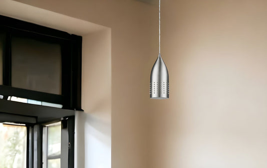 Silver Hanging Light with Glass Studs - Homeroots