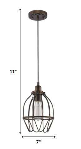 Antique Bronze Wire Pendant Hanging Light - Homeroots - Flyclothing LLC