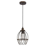 Antique Bronze Wire Pendant Hanging Light - Homeroots
