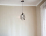 Antique Bronze Wire Pendant Hanging Light - Homeroots