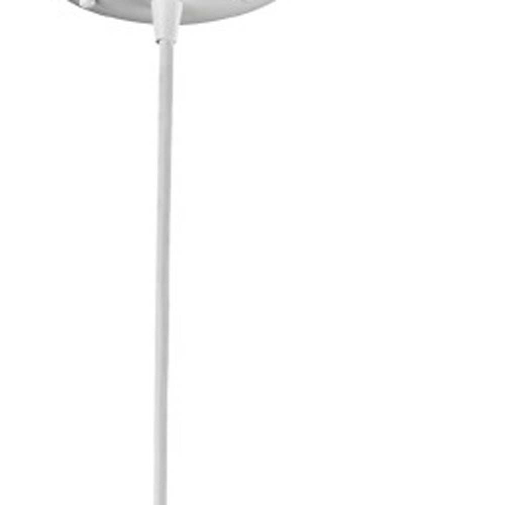 Nova 1-Light White Mini Pendant With Geometric Globe Shade - Homeroots - Flyclothing LLC