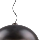 Keough 10-Light Oil-Rubbed Bronze Bowl Pendant With Raw Brass Sockets - Homeroots