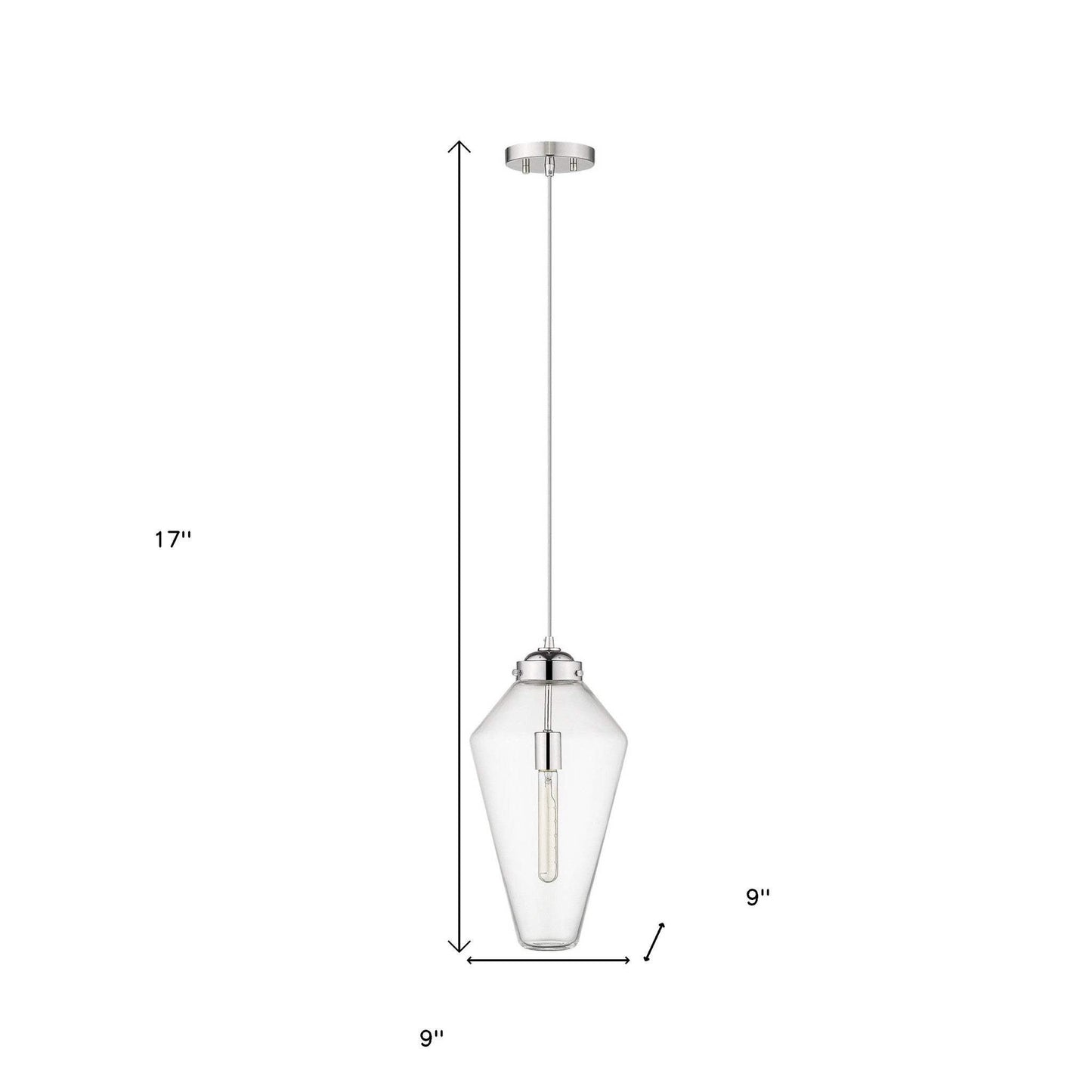 Ballina 1-Light Polished Nickel Mini-Pendant - Homeroots - Flyclothing LLC