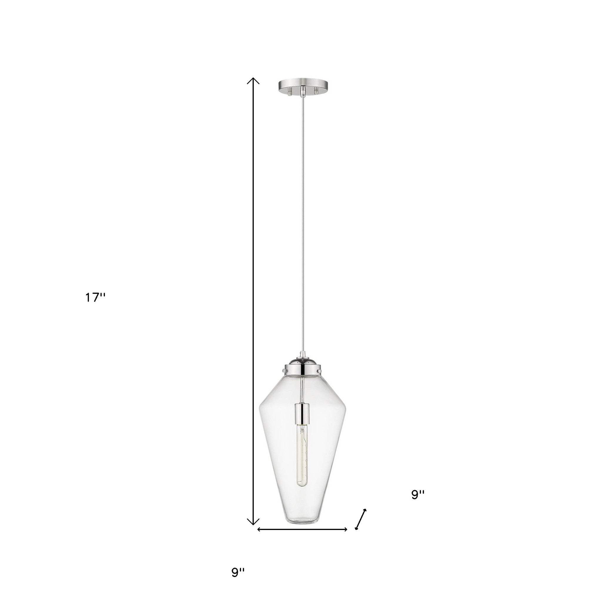 Ballina 1-Light Polished Nickel Mini-Pendant - Homeroots - Flyclothing LLC