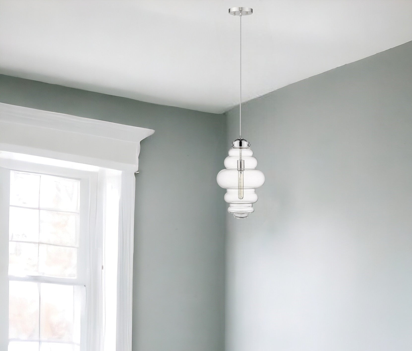 Ballina 1-Light Polished Nickel Mini-Pendant