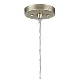 Silver Metal Hanging Light with Dome Shade - Homeroots