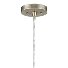 Silver Metal Hanging Light with Dome Shade - Homeroots