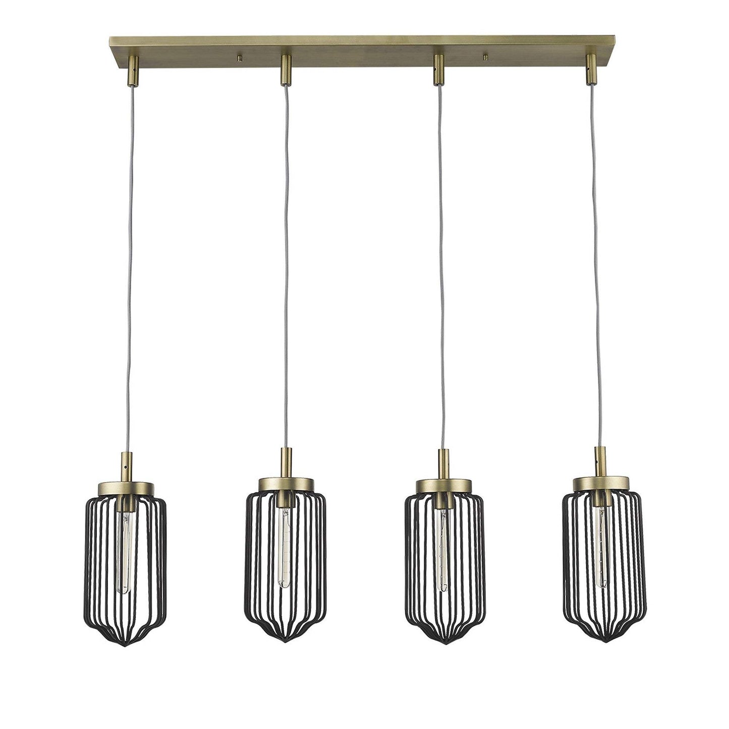 Reece 4-Light Aged Brass Island Pendant - Homeroots - Flyclothing LLC