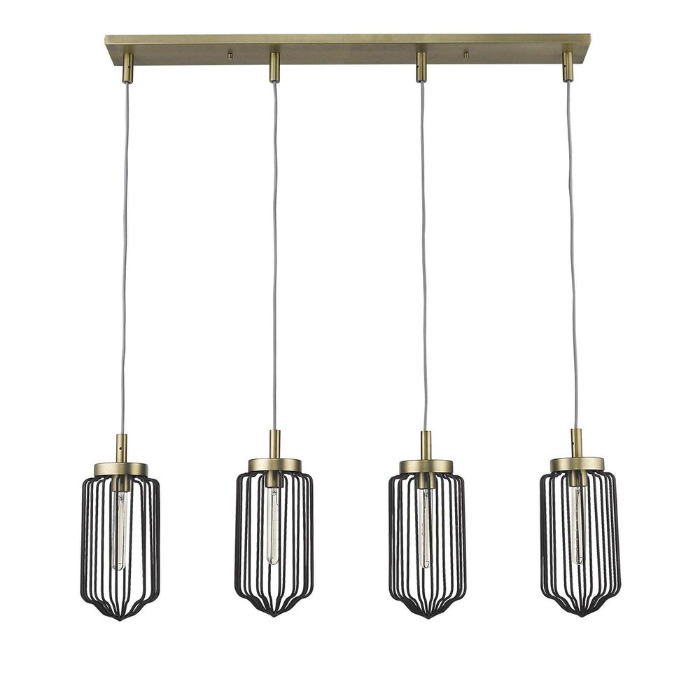 Reece 4-Light Aged Brass Island Pendant - Homeroots - Flyclothing LLC