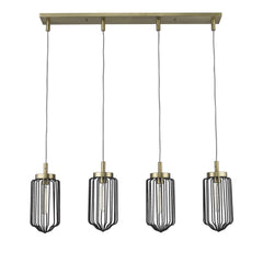 Reece 4-Light Aged Brass Island Pendant