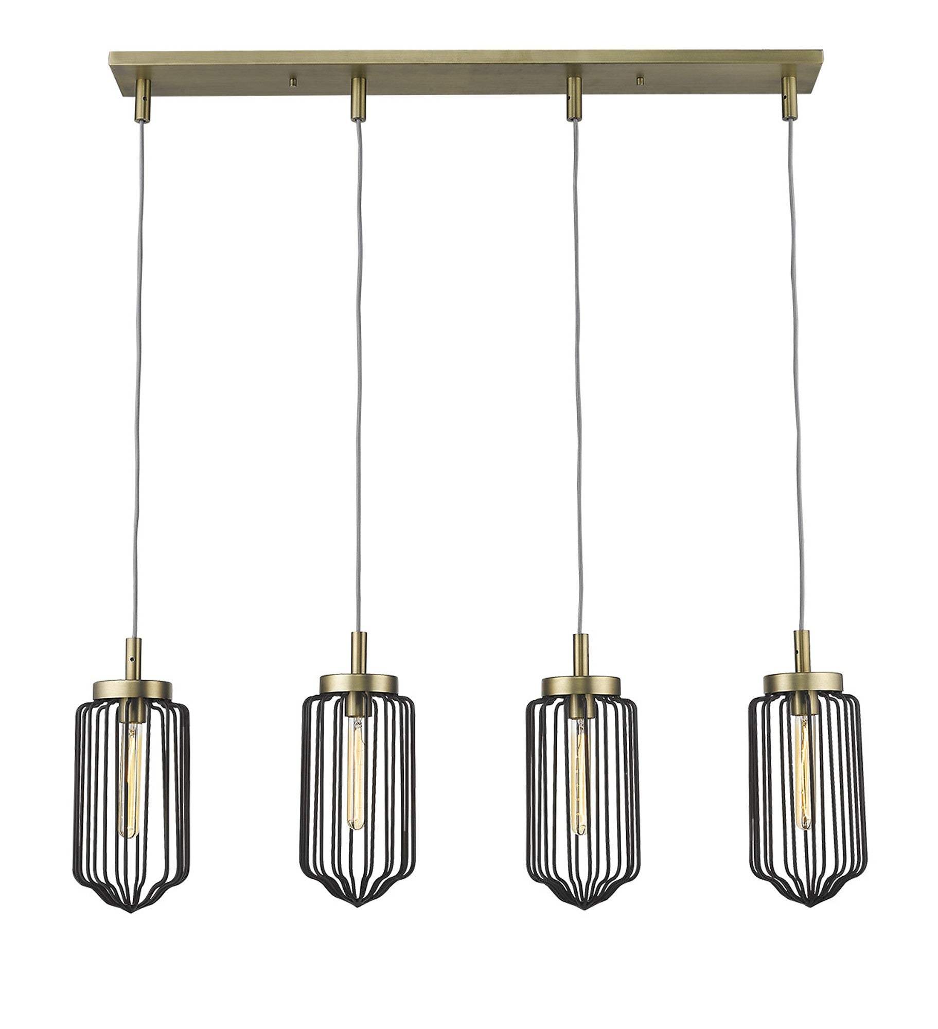 Reece 4-Light Aged Brass Island Pendant - Homeroots - Flyclothing LLC