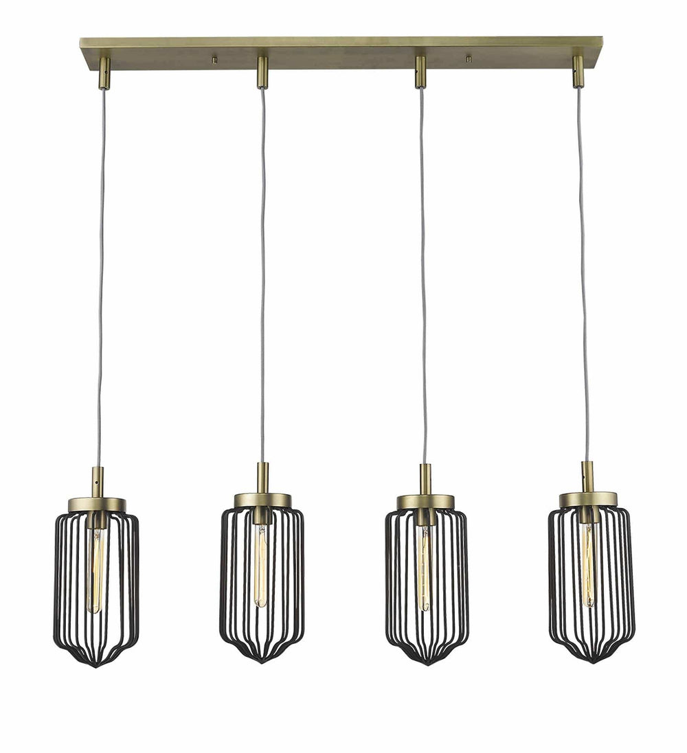 Reece 4-Light Aged Brass Island Pendant - Homeroots - Flyclothing LLC