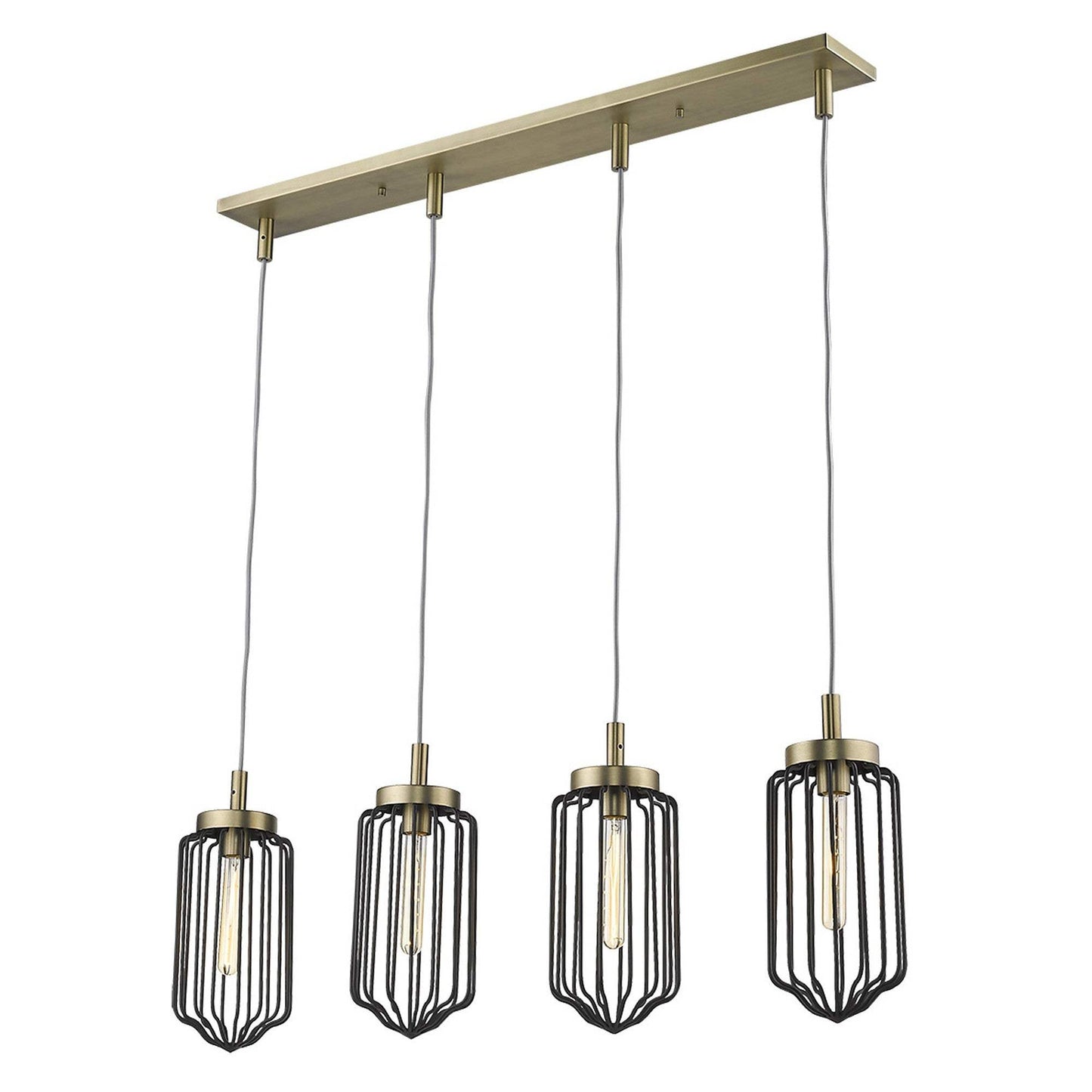 Reece 4-Light Aged Brass Island Pendant - Homeroots - Flyclothing LLC