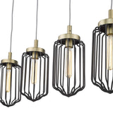 Reece 4-Light Aged Brass Island Pendant - Homeroots - Flyclothing LLC