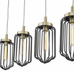 Reece 4-Light Aged Brass Island Pendant - Homeroots