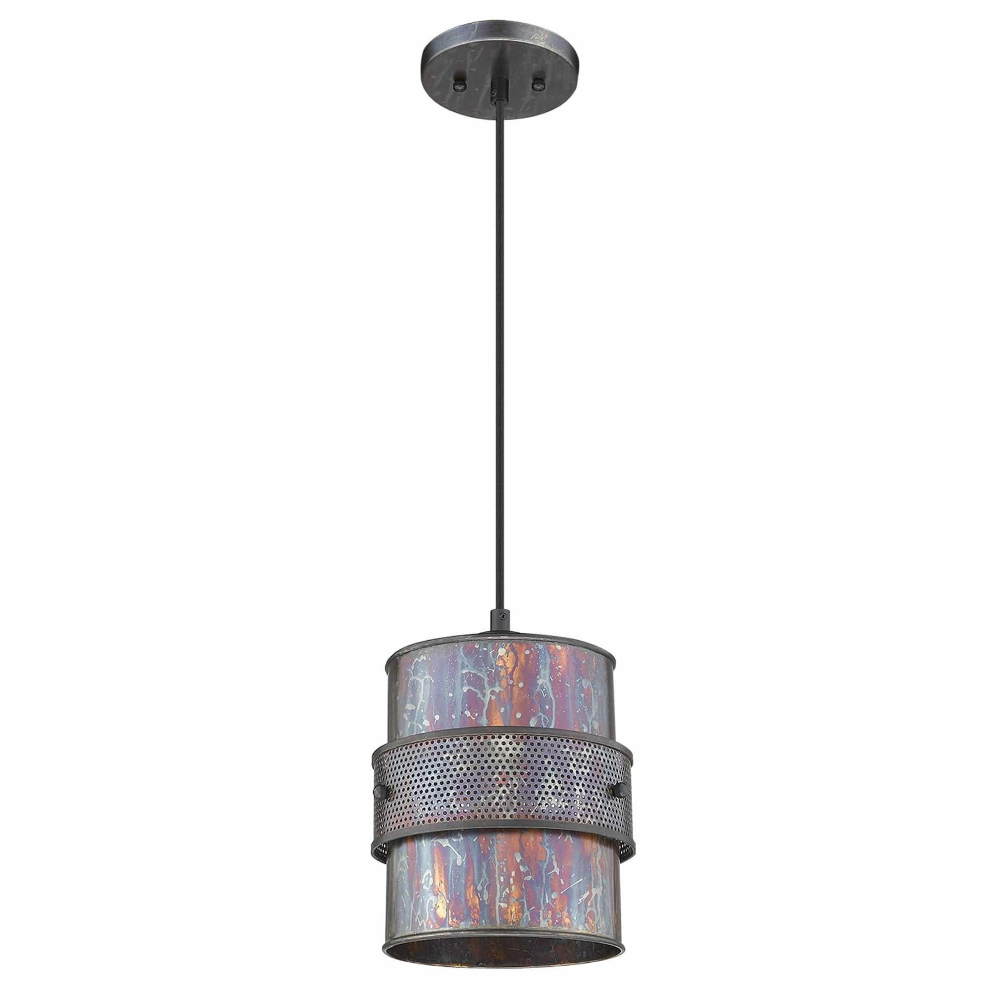 Ryker 1-Light Bronze Patina Pendant - Homeroots