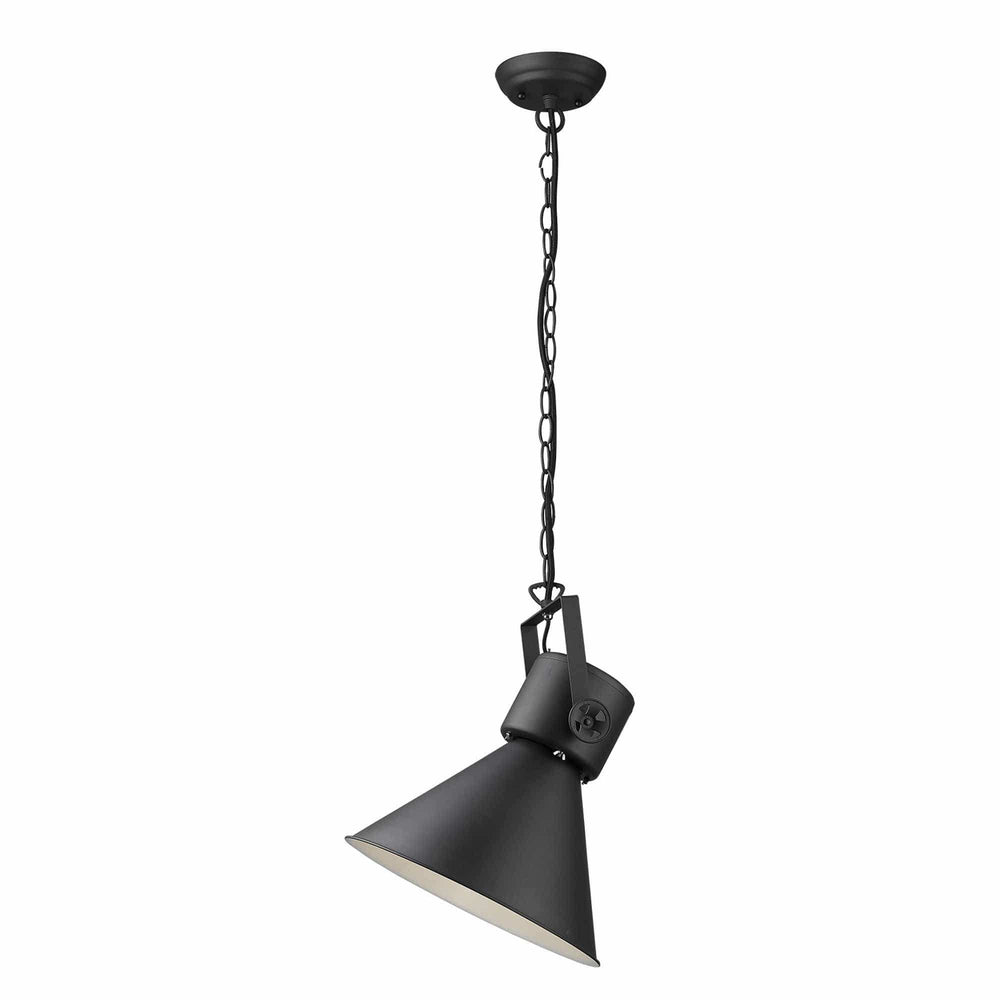 Crew 1-Light Matte Black Pendant - Homeroots - Flyclothing LLC