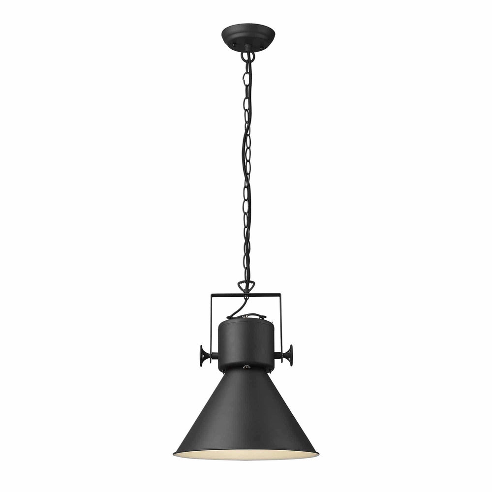Crew 1-Light Matte Black Pendant - Homeroots - Flyclothing LLC