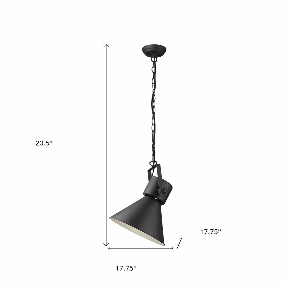 Crew 1-Light Matte Black Pendant - Homeroots - Flyclothing LLC