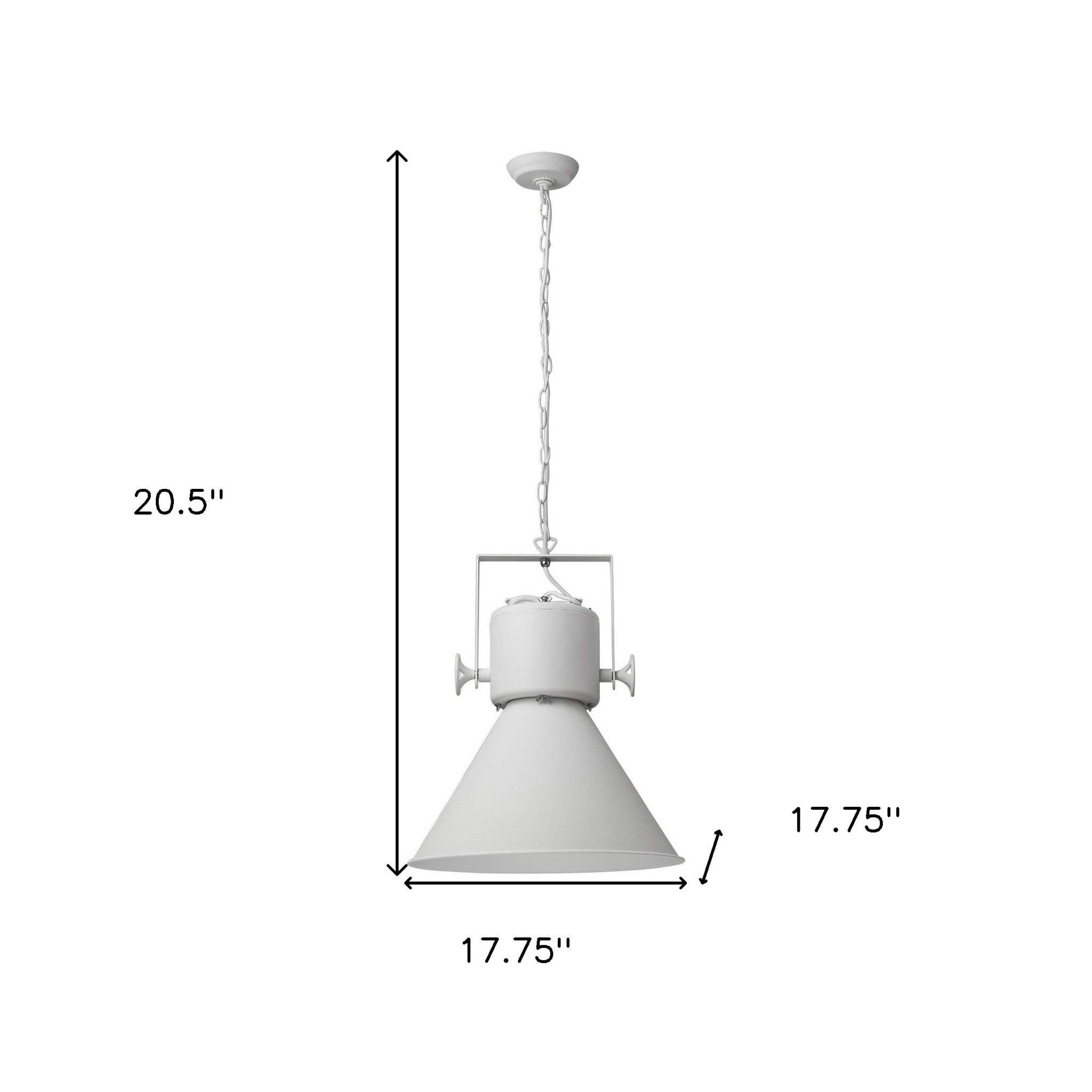 Crew 1-Light White Pendant - Homeroots - Flyclothing LLC