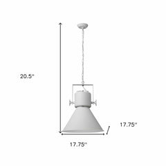Crew 1-Light White Pendant - Homeroots