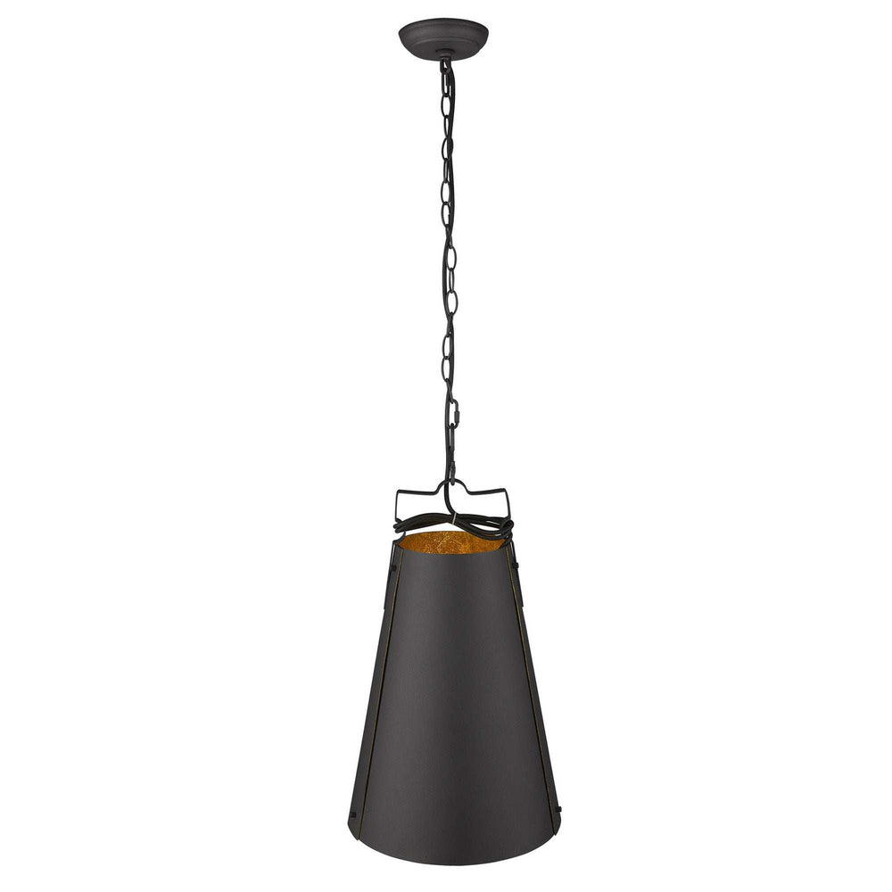 Faza 1-Light Matte Black Pendant - Homeroots - Flyclothing LLC