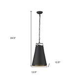 Faza 1-Light Matte Black Pendant - Homeroots - Flyclothing LLC