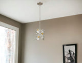 Vitozzi 1-Light Antique Silver Leaf Pendant - Homeroots - Flyclothing LLC