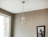Vitozzi 1-Light Antique Silver Leaf Pendant - Homeroots