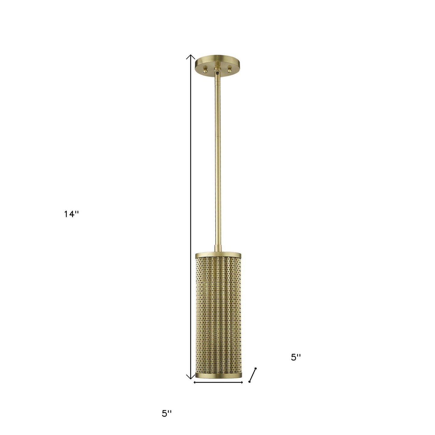Basetti 1-Light Gold Pendant - Homeroots - Flyclothing LLC