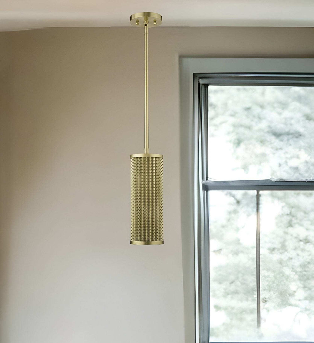 Basetti 1-Light Gold Pendant - Homeroots - Flyclothing LLC