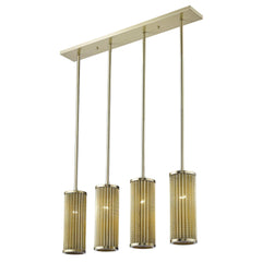 Basetti 4-Light Gold Pendant - Homeroots