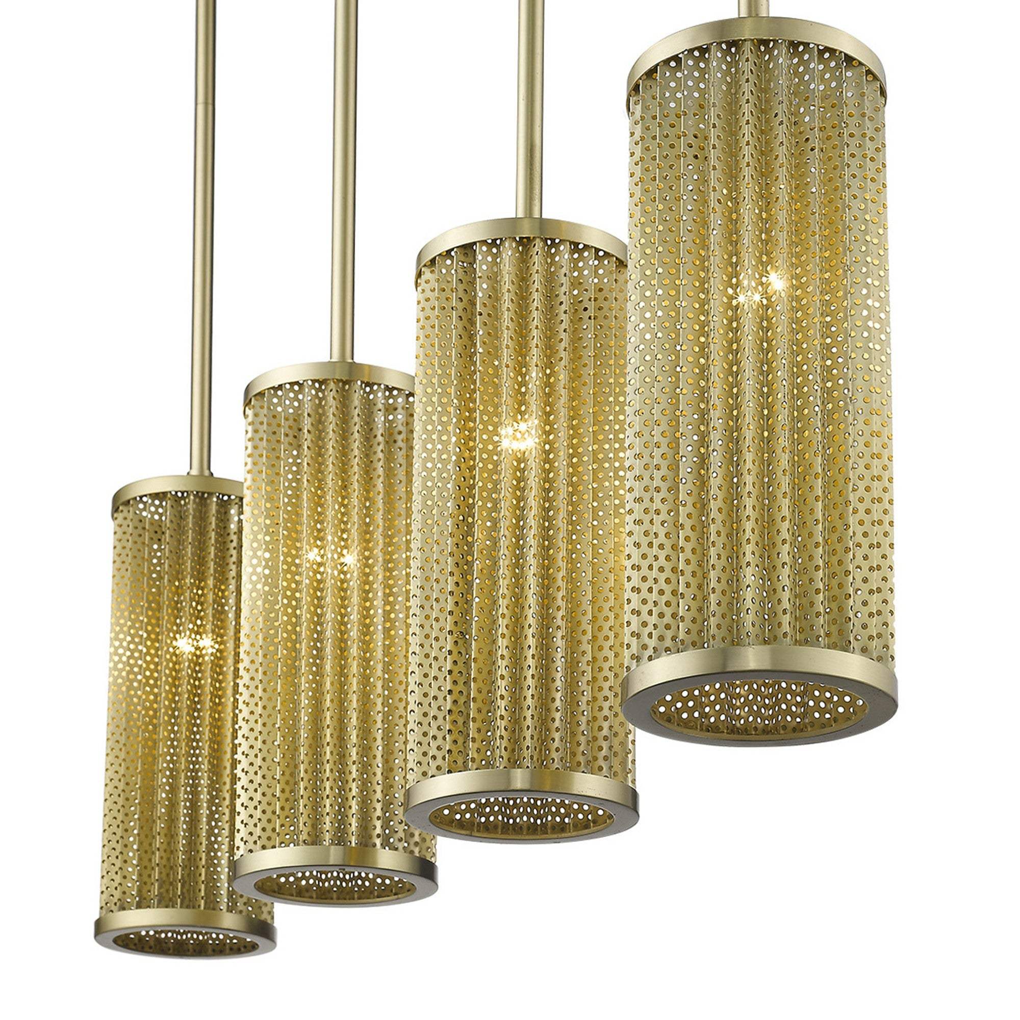 Basetti 4-Light Gold Pendant - Homeroots - Flyclothing LLC