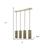 Basetti 4-Light Gold Pendant - Homeroots - Flyclothing LLC
