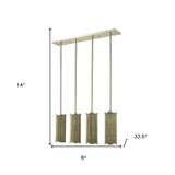 Basetti 4-Light Gold Pendant - Homeroots - Flyclothing LLC