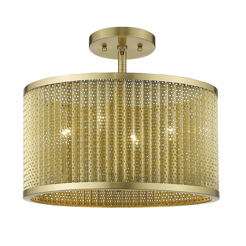 Basetti 4-Light Gold Convertible Pendant - Homeroots - Flyclothing LLC
