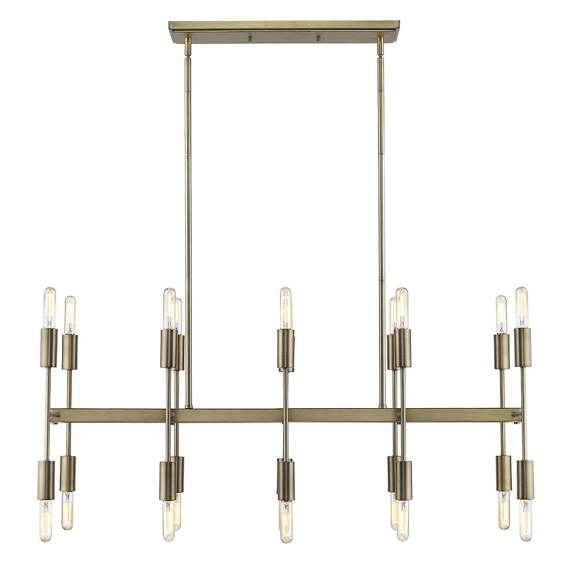 Perret 20-Light Aged Brass Island Pendant - Homeroots - Flyclothing LLC