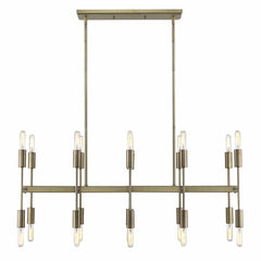 Perret 20-Light Aged Brass Island Pendant - Homeroots